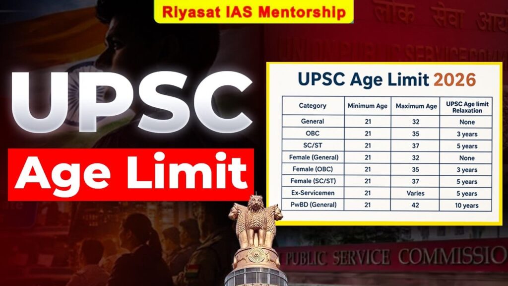 UPSC Age Limit 2026 eligibility criteria attempts chart