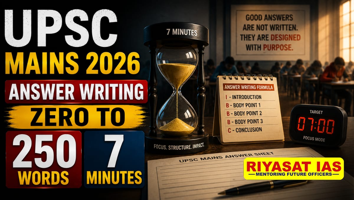 UPSC Mains Answer Writing Zero 250 Words 7 Minutes 2026