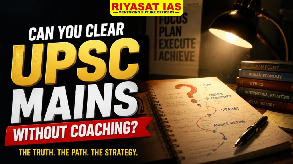 Can You Clear UPSC Mains Without Coaching?