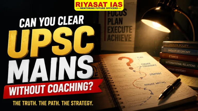 Can You Clear UPSC Mains Without Coaching?