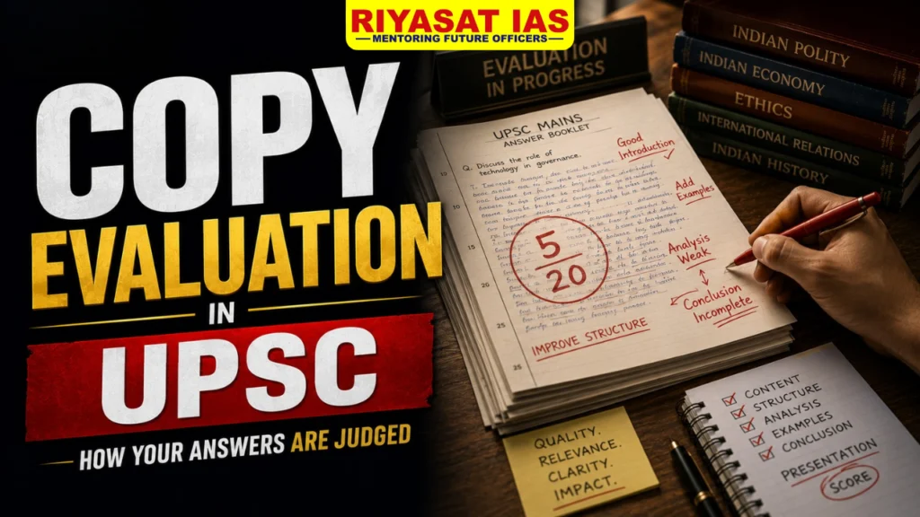 copy evaluation UPSC Mains
