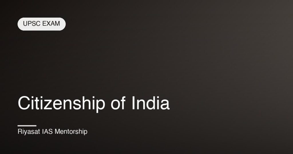 Citizenship of India
