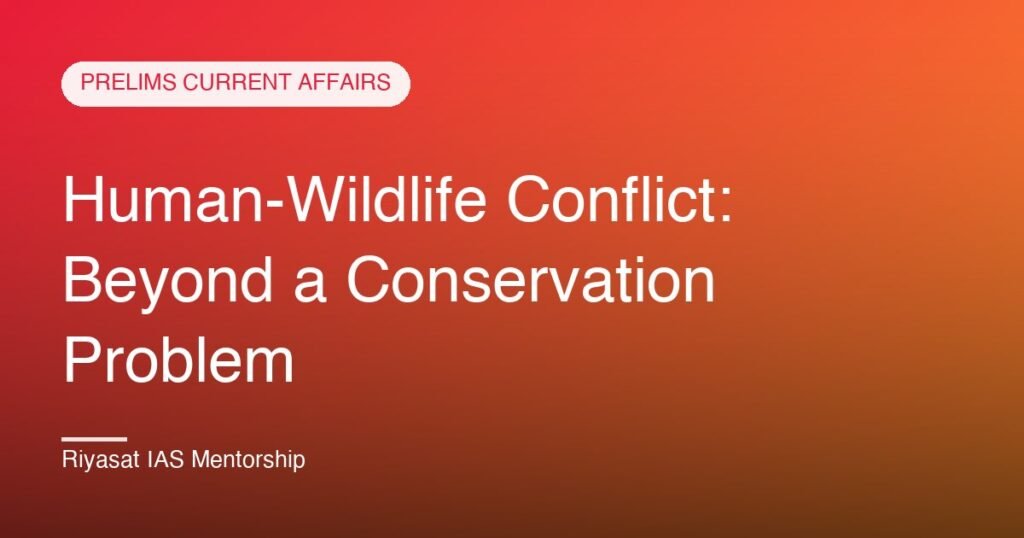 Human-Wildlife Conflict: Beyond a Conservation Problem