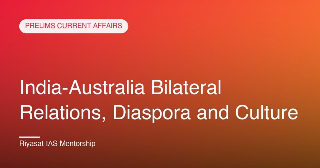 India-Australia Bilateral Relations, Diaspora and Culture