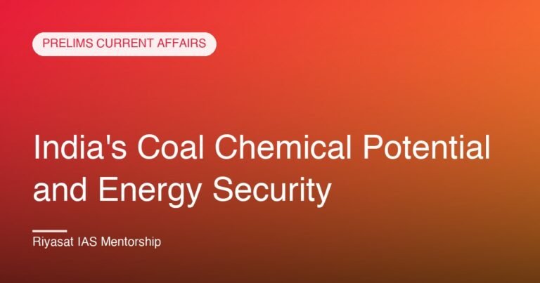 India's Coal Chemical Potential and Energy Security