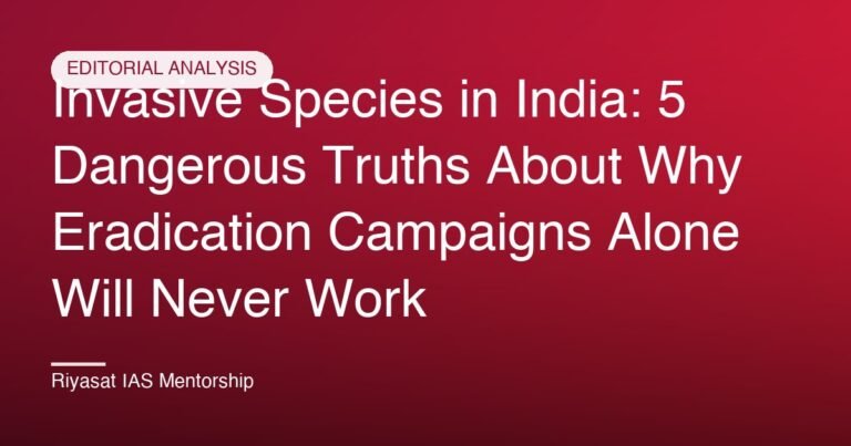 Invasive Species in India: 5 Dangerous Truths About Why Eradication Campaigns Alone Will Never Work