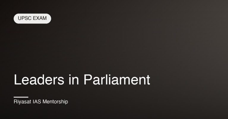 Leaders in Parliament