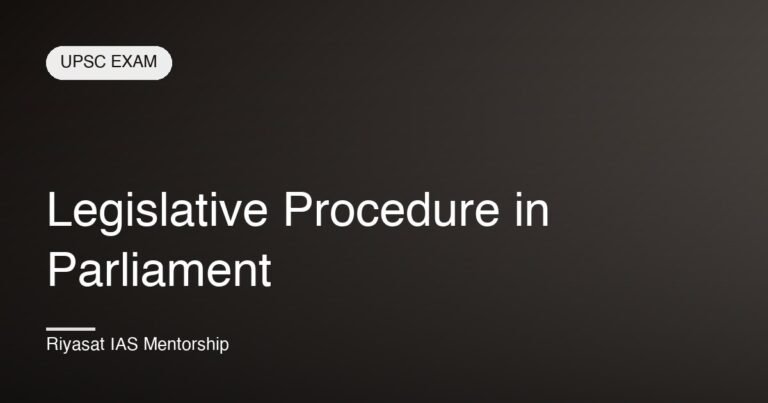 Legislative Procedure in Parliament