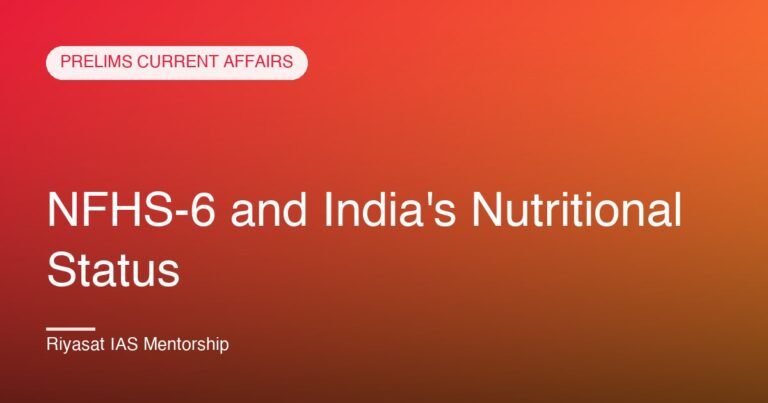 NFHS-6 and India's Nutritional Status