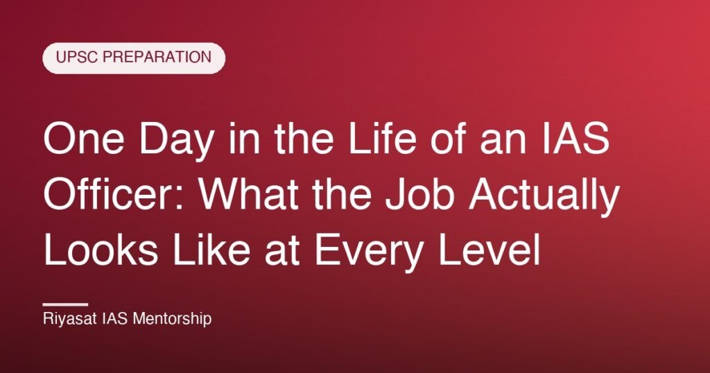 One Day in the Life of an IAS Officer: What the Job Actually Looks Like at Every Level