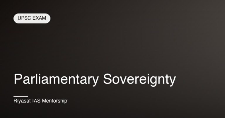 Parliamentary Sovereignty