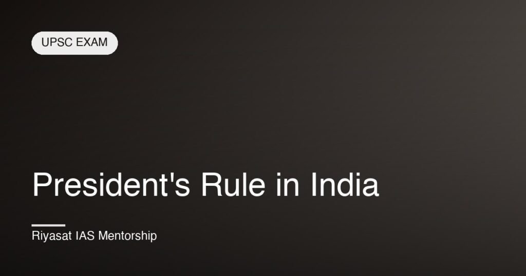 President's Rule in India