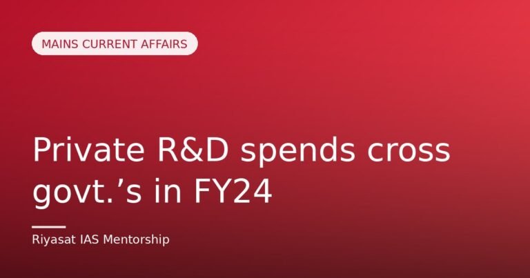 Private R&D spends cross govt.’s in FY24
