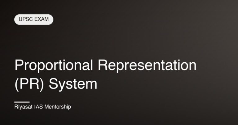 Proportional Representation (PR) System