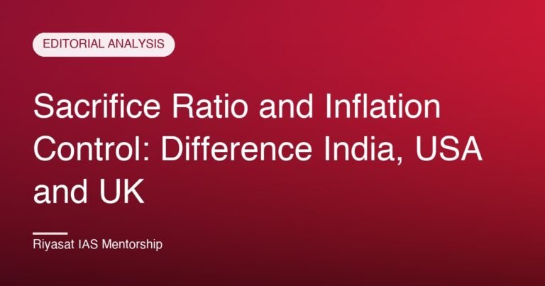 Sacrifice Ratio and Inflation Control: Difference India, USA and UK