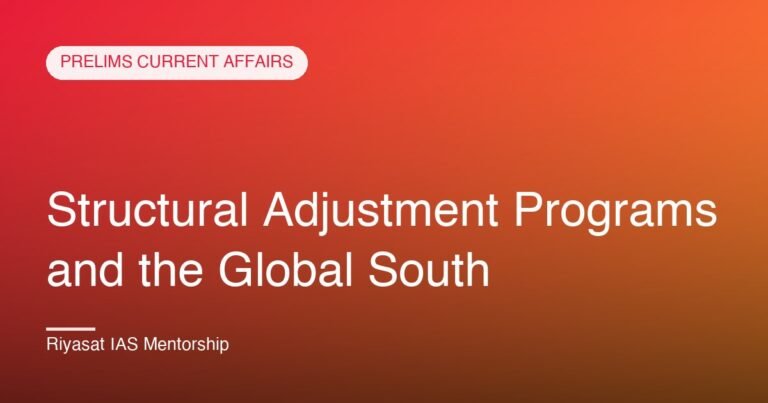 Structural Adjustment Programs and the Global South