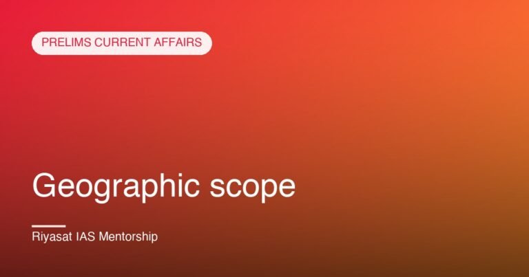 Geographic scope