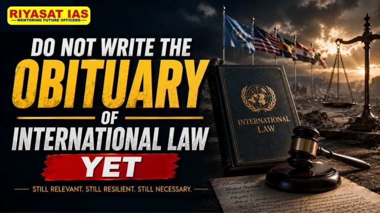Do not write the obituary of international law yet
