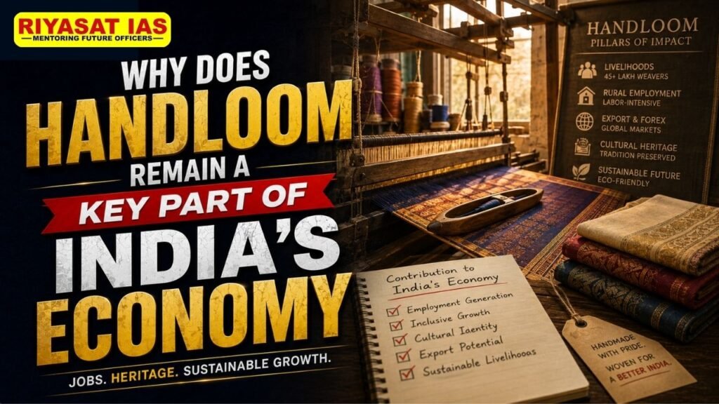 Why does handloom remain a key part of India’s economy