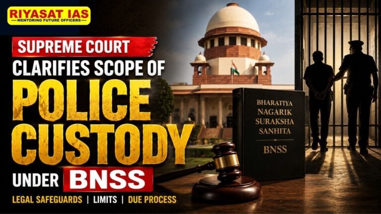 Supreme Court clarifies scope of police custody under BNSS
