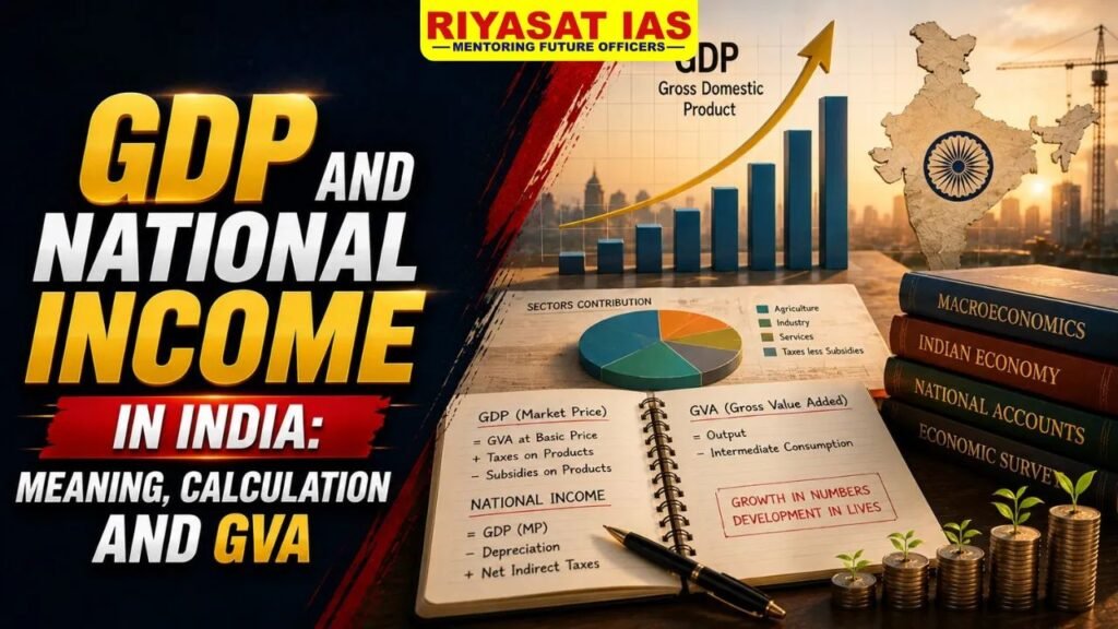 GDP and National Income in India: Meaning, Calculation, and GVA