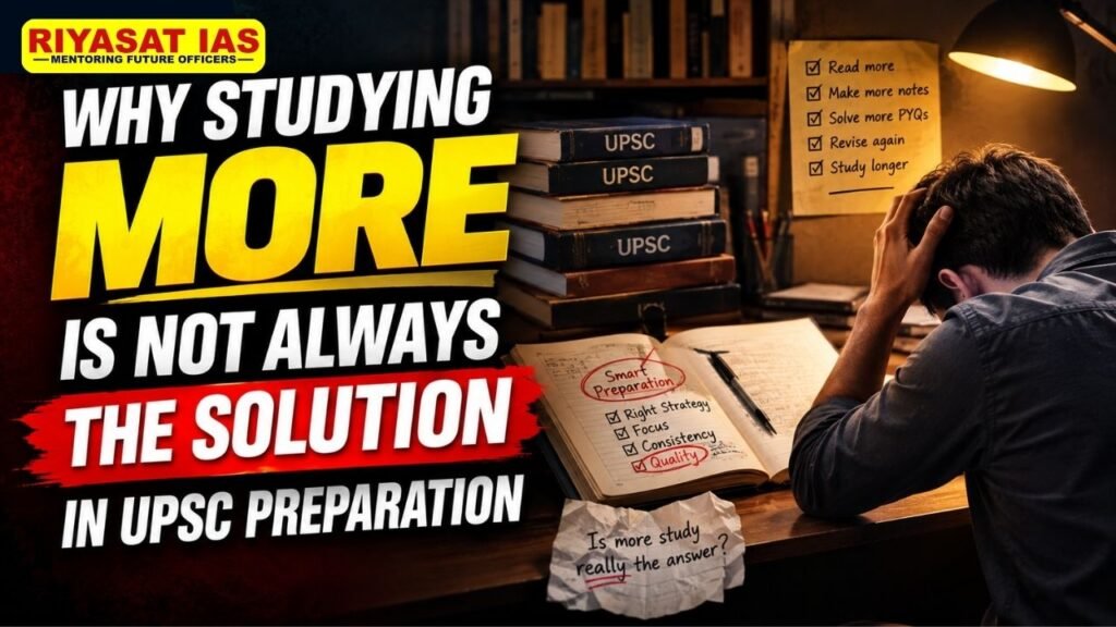 why studying more is not the solution in UPSC