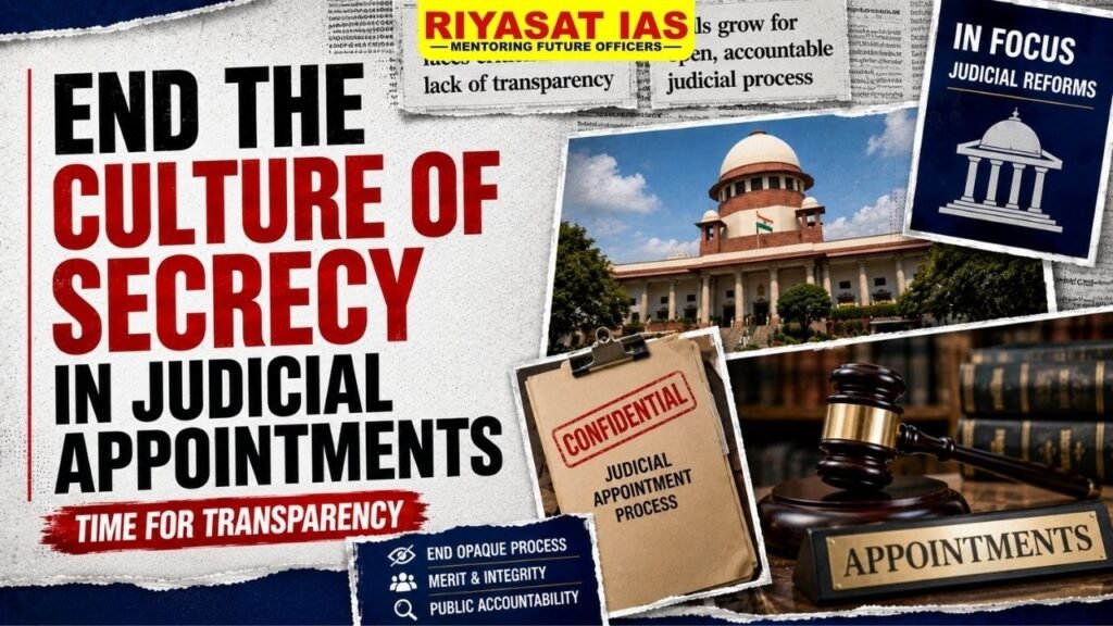 End the culture of secrecy in judicial appointments