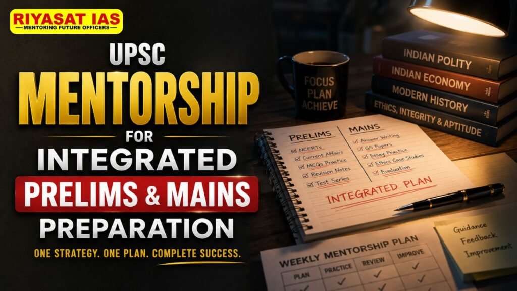 UPSC mentorship for integrated Prelims and Mains preparation