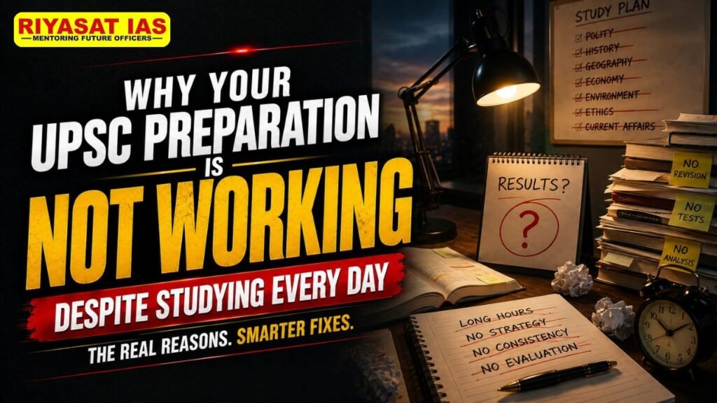 Why UPSC preparation not working despite studying every day
