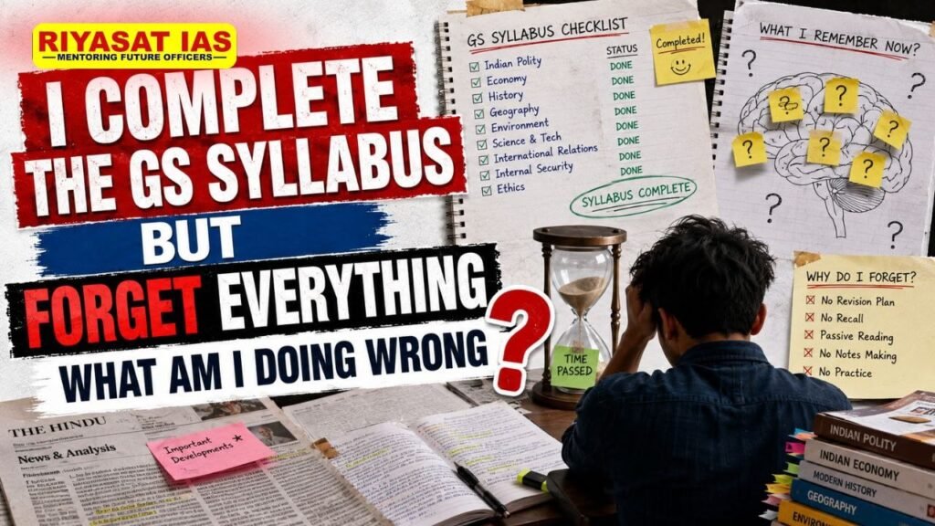 Complete GS syllabus but forget everything UPSC
