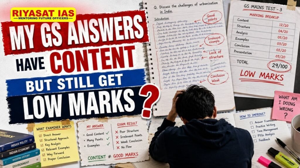 GS answers have content but get low marks UPSC Mains
