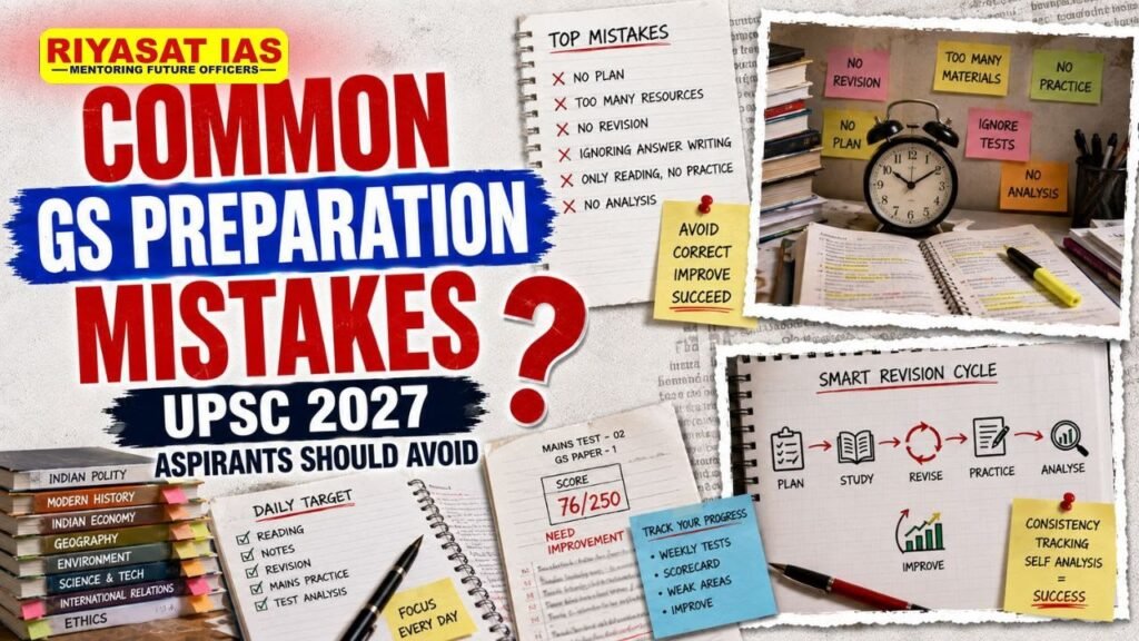 Common GS preparation mistakes UPSC 2027 aspirants