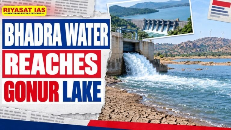 Bhadra Water Reaches Gonur Lake
