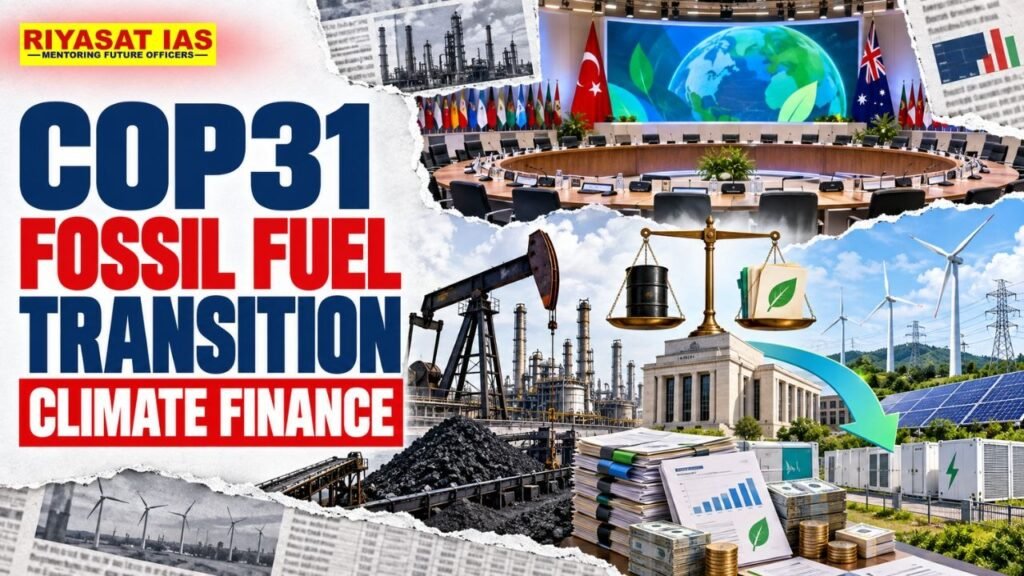 COP31: Fossil Fuel Transition and Climate Finance