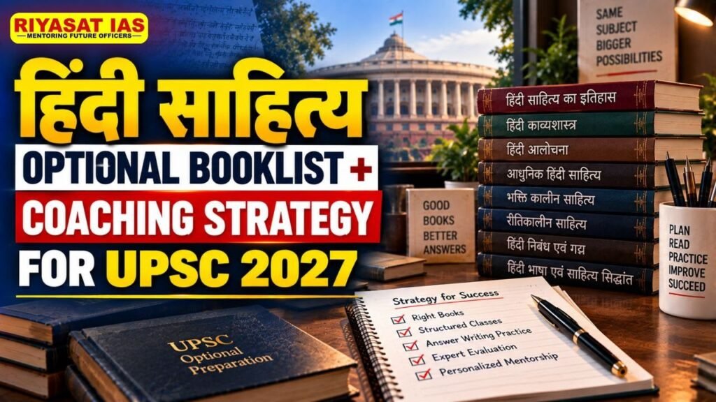 Hindi Literature Optional Booklist + Coaching Strategy for UPSC 2027