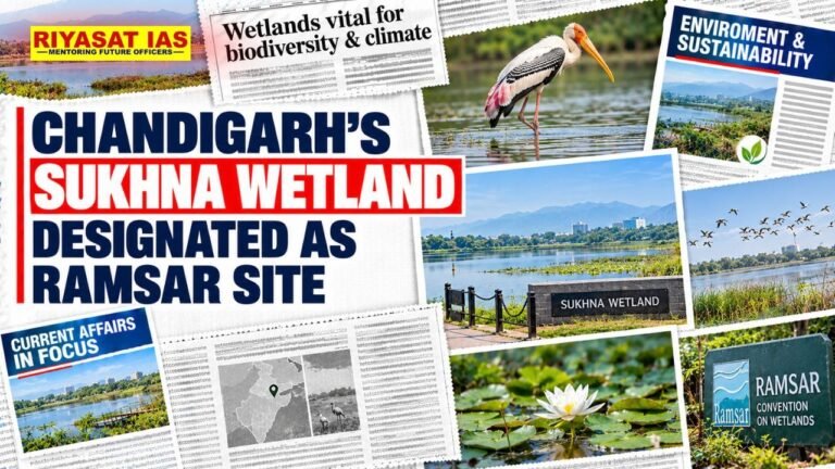 Chandigarh’s Sukhna Wetland Designated as Ramsar Site