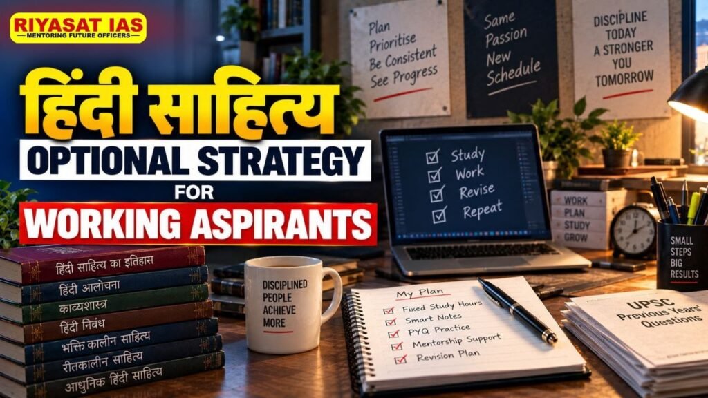 Hindi Sahitya Optional Strategy for Working Aspirants