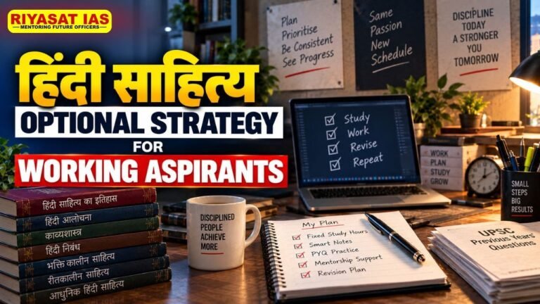 Hindi Sahitya Optional Strategy for Working Aspirants
