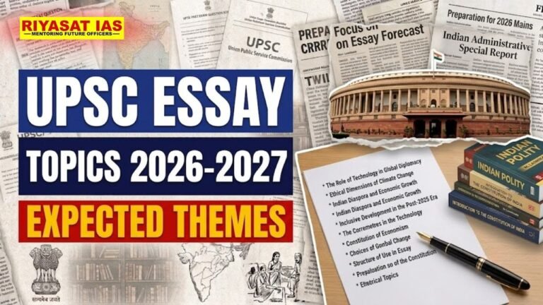 UPSC Essay Topics 2026: Expected Themes and a 30-Topic Practice List